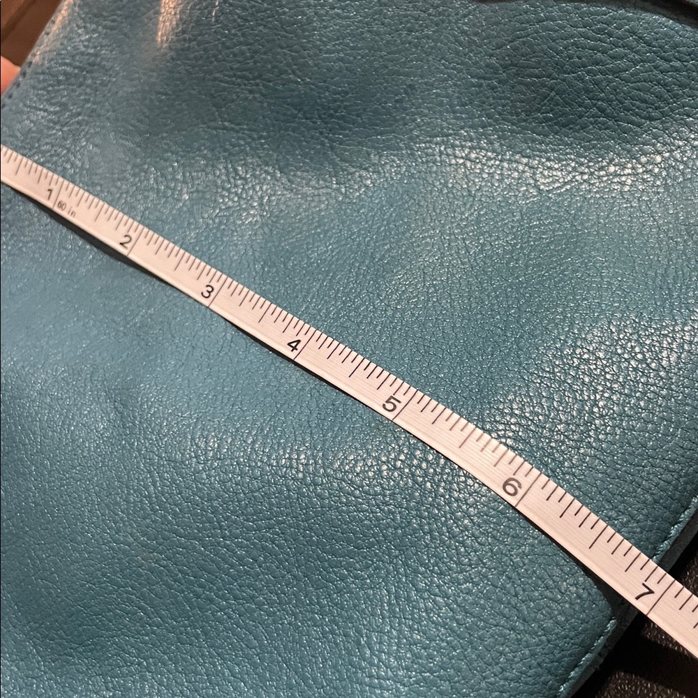 🎉HP🎉Coach Aqua Blue Teal Leather Satchel - Picture 12 of 14